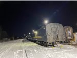 These cars on the right belong to the belong to the Keewatin RR company which runs from The Pas to Pukatawagan-not part of the VIA Rail network
